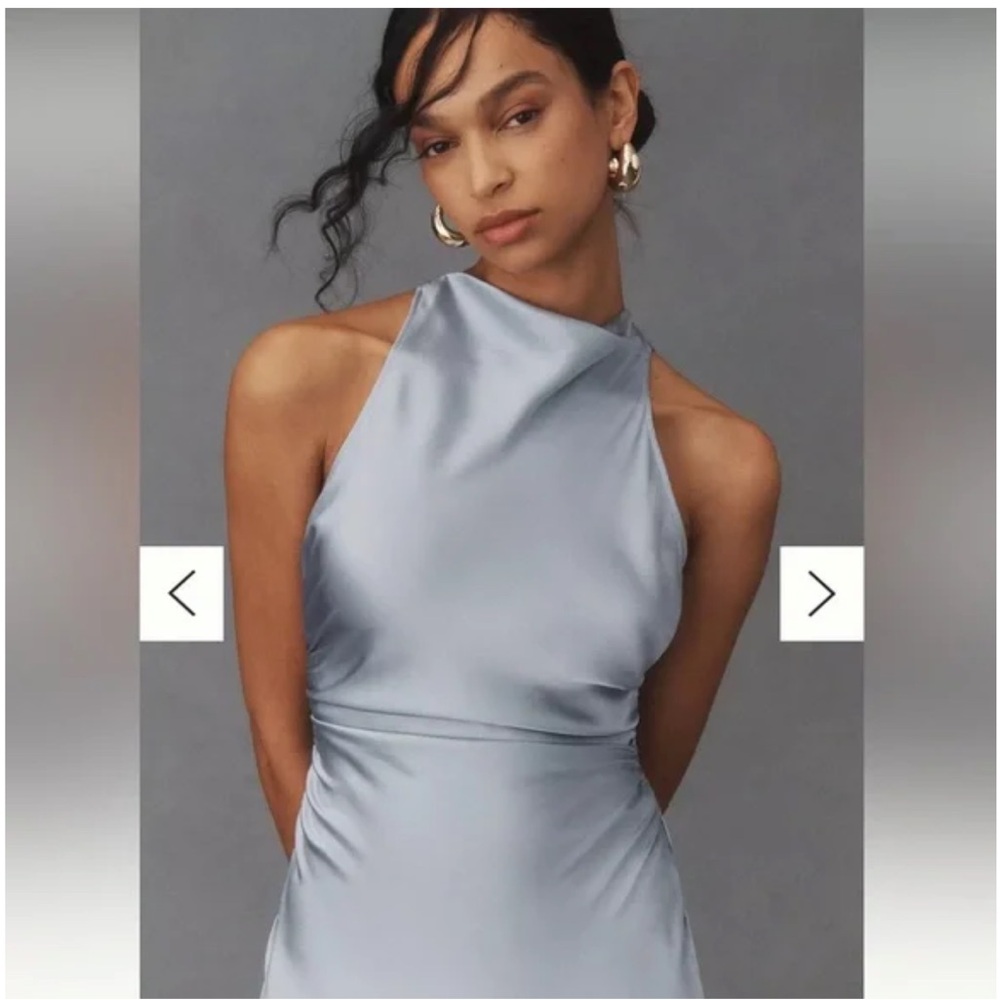 Reformation Silver Midi Dress